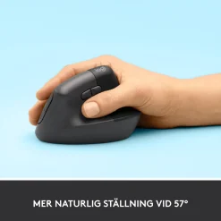 Logitech Lift vertikal ergonomisk mus, Graphite