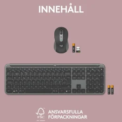 Logitech MK950 Signature Slim Trådløst tastatur og mus