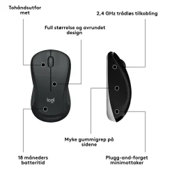Logitech MK540 Trådløst tastatur og mus