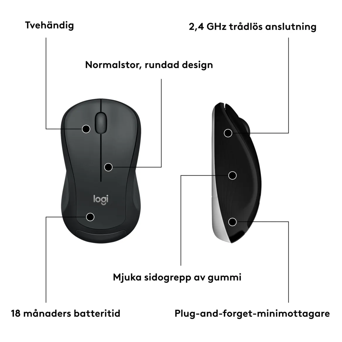 Logitech MK540 Trådløst tastatur og mus