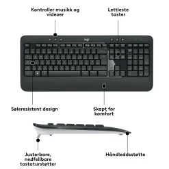Logitech MK540 Trådløst tastatur og mus
