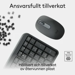 Logitech MK250 trådløst tastatur og mus, Bluetooth