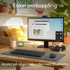 Logitech MK250 trådløst tastatur og mus, Bluetooth