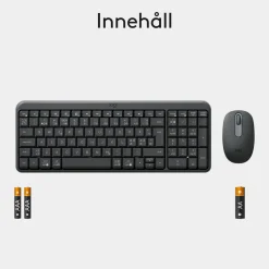 Logitech MK250 trådløst tastatur og mus, Bluetooth