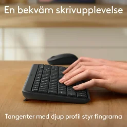 Logitech MK250 trådløst tastatur og mus, Bluetooth