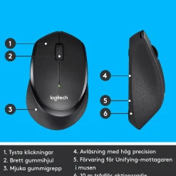 Logitech M330 Silent støjsvag trådløs mus