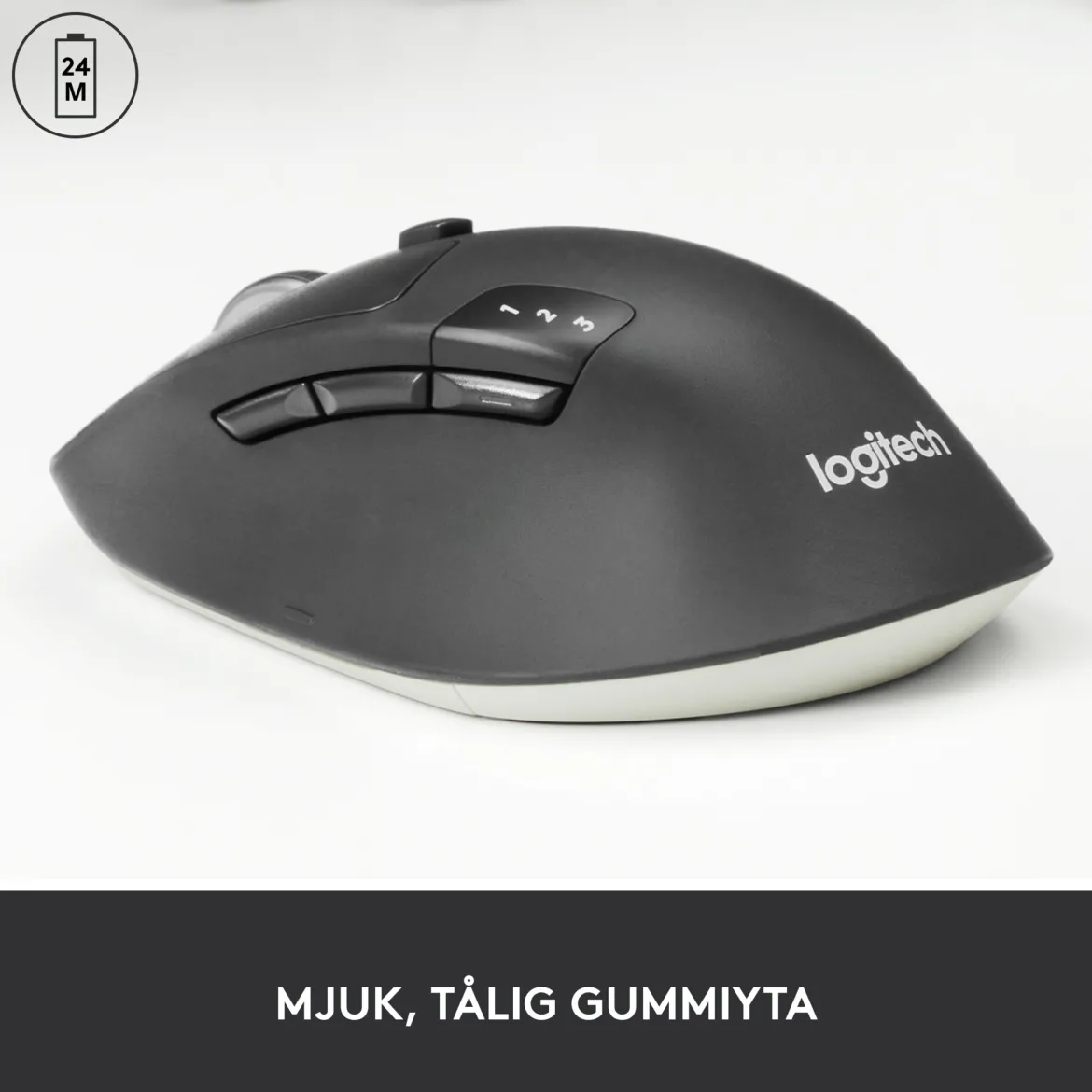 Logitech M720 trådløs mus med Unifying og Bluetooth
