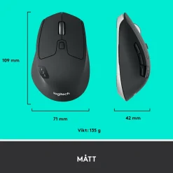 Logitech M720 trådløs mus med Unifying og Bluetooth