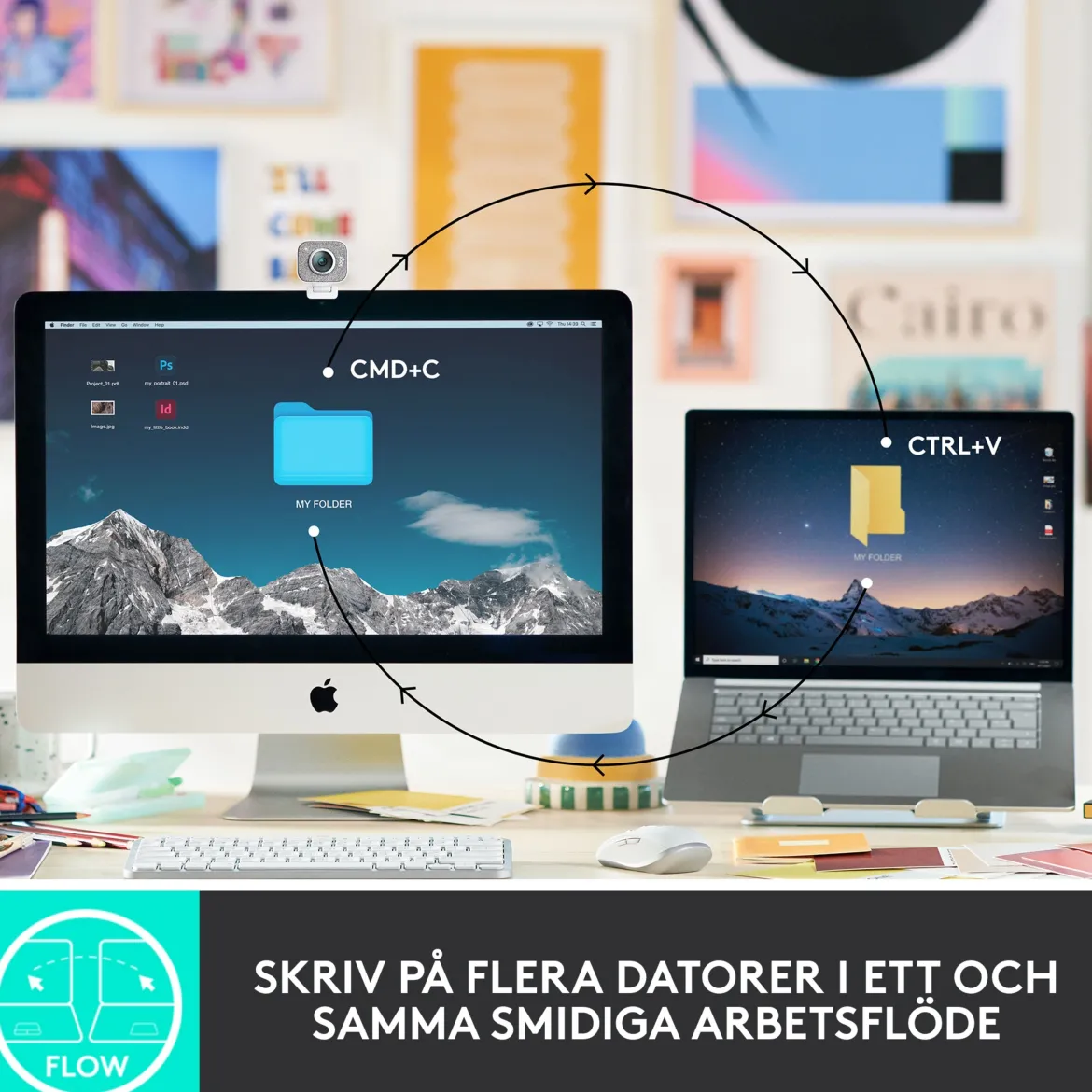 Logitech MX Keys Mini Trådløst tastatur - Grå