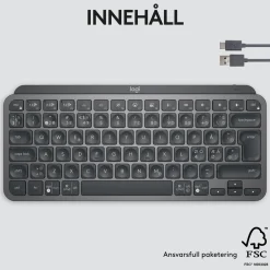 Logitech MX Keys Mini Trådløst tastatur - Grå
