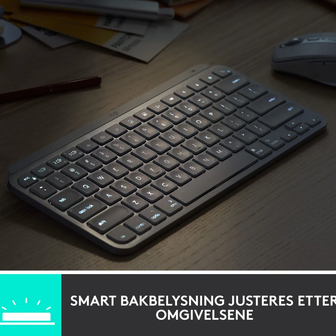 Logitech MX Keys Mini Trådløst tastatur - Grå