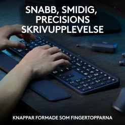 Logitech MX Keys S Combo trådløst tastatur og mus, Graphite