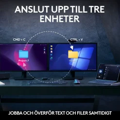 Logitech MX Keys S Combo trådløst tastatur og mus, Graphite