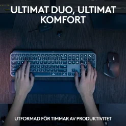 Logitech MX Keys S Combo trådløst tastatur og mus, Graphite