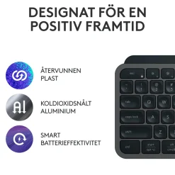 Logitech MX Keys S Trådløst tastatur - Grafit
