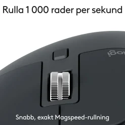 Logitech MX Master 3s trådløs computermus, Grafit, Bluetooth-udgave