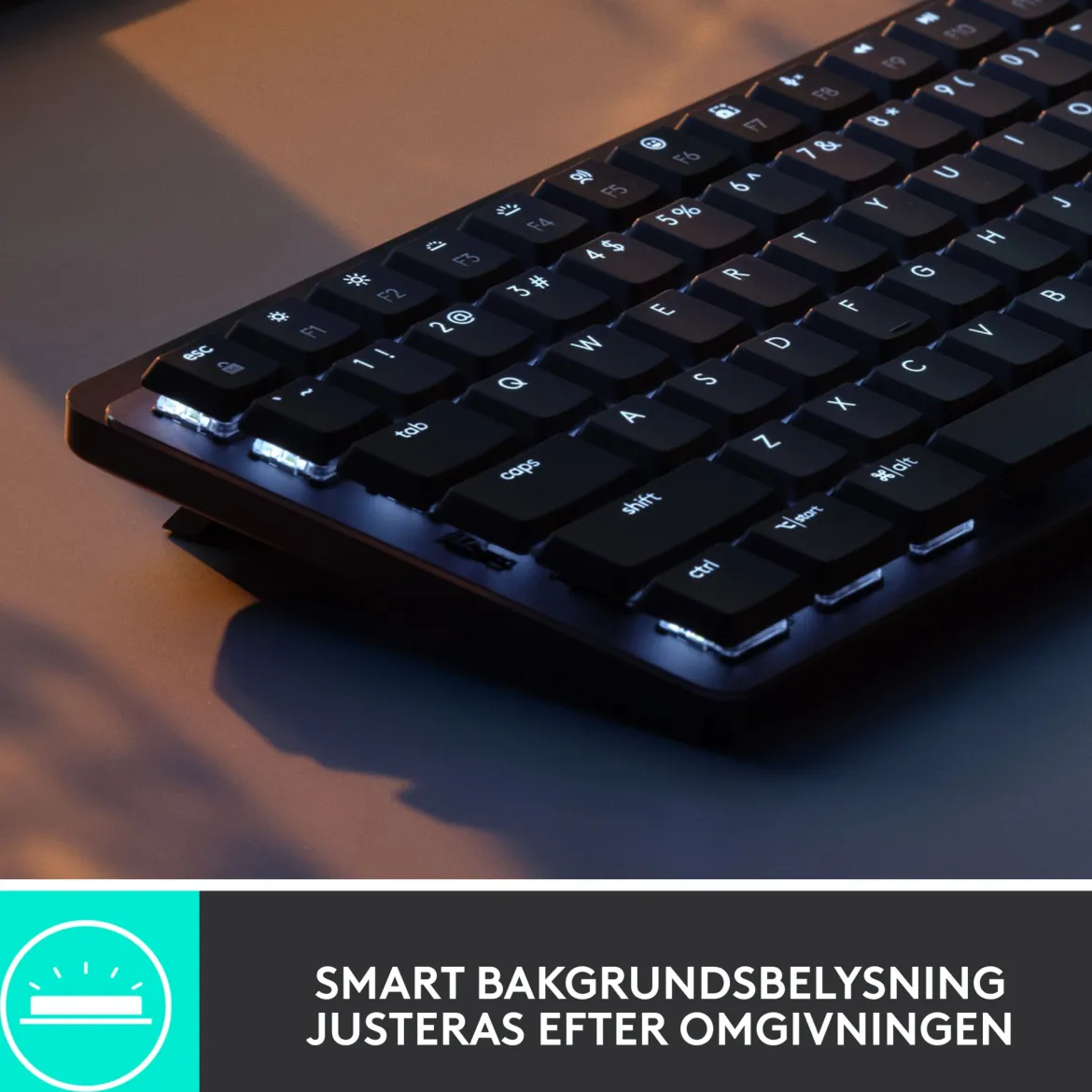 Logitech MX Mechanical Mini trådløst mekanisk tastatur, Tactile Quiet (Brown)