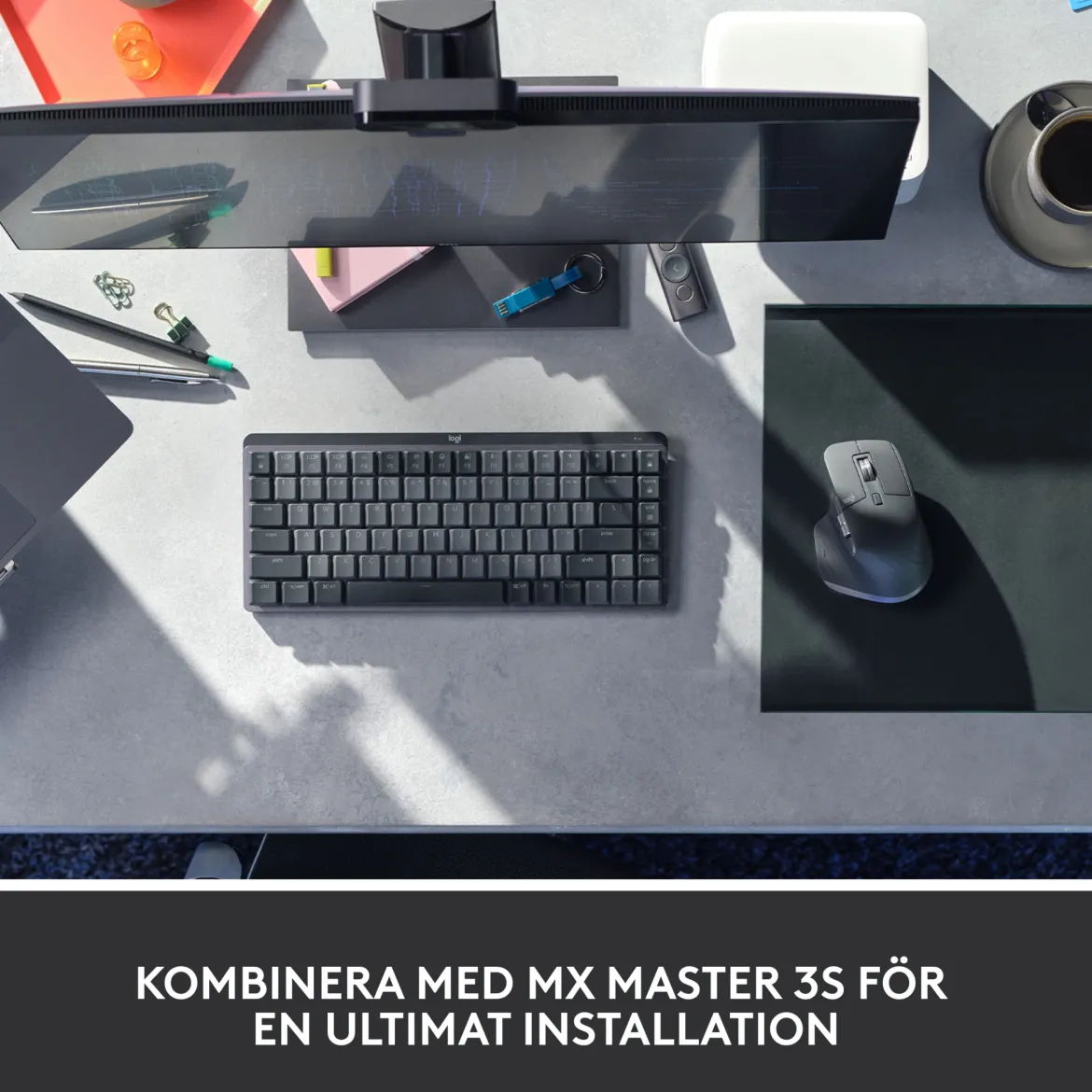 Logitech MX Mechanical Mini trådløst mekanisk tastatur, Tactile Quiet (Brown)