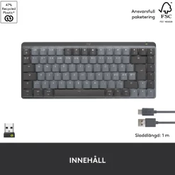 Logitech MX Mechanical Mini trådløst mekanisk tastatur, Tactile Quiet (Brown)