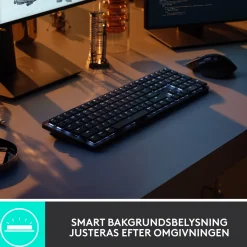Logitech MX Mechanical trådløst mekanisk tastatur, Tactile Quiet (Brown)