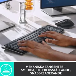 Logitech MX Mechanical trådløst mekanisk tastatur, Tactile Quiet (Brown)
