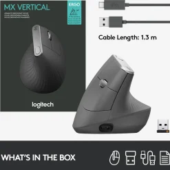 Logitech MX Vertikal Trådløs mus til computer