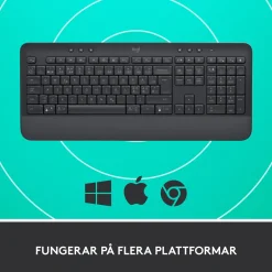 Logitech Signature K650 trådløst tastatur med håndledsstøtte, Graphite