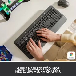 Logitech Signature K650 trådløst tastatur med håndledsstøtte, Graphite