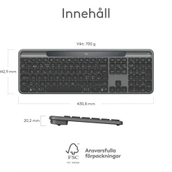 Logitech Signature Slim Solar+ trådløst tastatur med solopladning