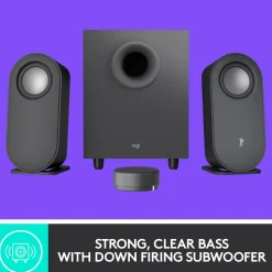 Logitech Z407 højttalersystem med subwoofer og trådløs volumenkontrol