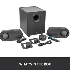 Logitech Z407 højttalersystem med subwoofer og trådløs volumenkontrol