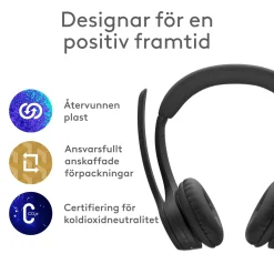 Logitech Zone 300 trådløst Bluetooth-headset, Graphite