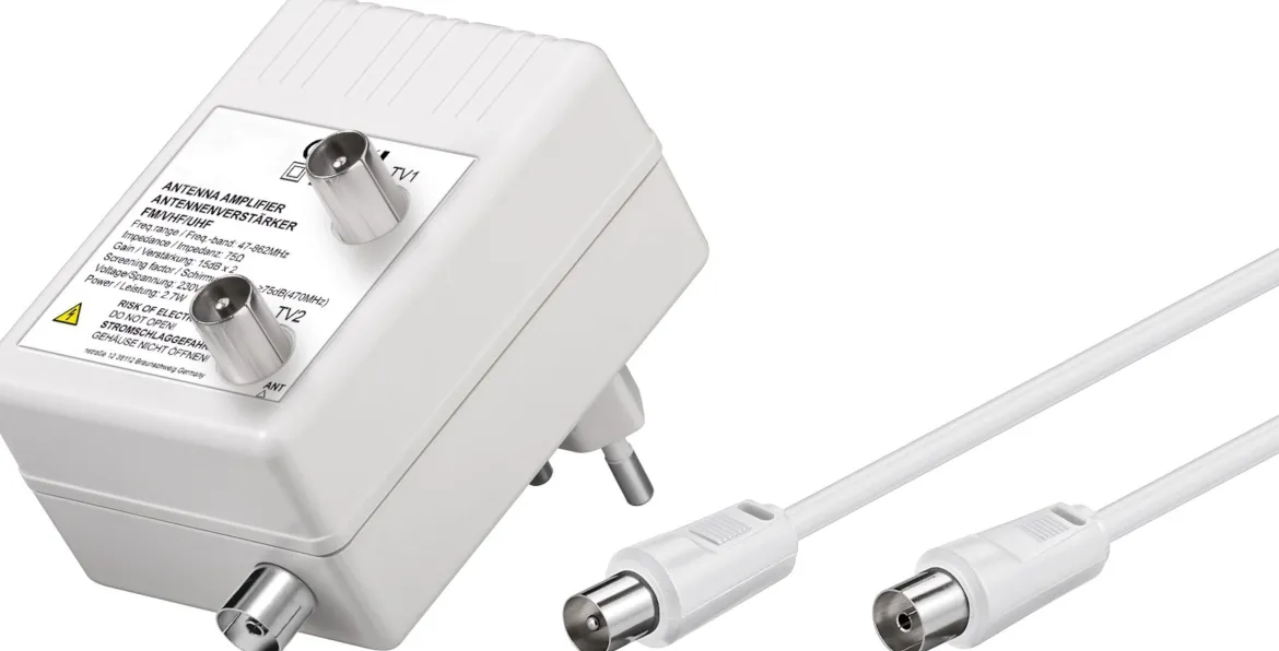 Luxorparts Antenneforstærker 30 dB 2 udgange