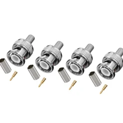 Luxorparts BNC-stik Hane til krimping, 4-pakning