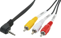 Luxorparts Composite video med lyd til 3,5 mm - 1 m