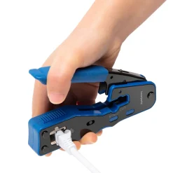 Luxorparts Crimptang med klip- og afisolering funktion til RJ45-stik.