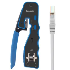 Luxorparts Crimptang med klip- og afisolering funktion til RJ45-stik.