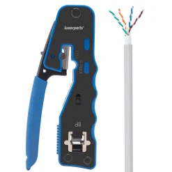 Luxorparts Crimptang med klip- og afisolering funktion til RJ45-stik.