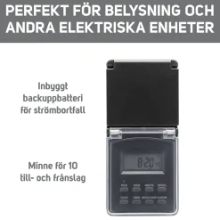 Luxorparts Digital timer 7 dage til udendørs brug