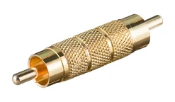 Luxorparts Dobbelt hanestik RCA - Forgyldt