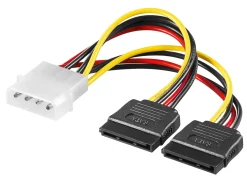 Luxorparts Forgrening 4-pin Molex til Sata
