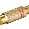 Luxorparts Forgyldt RCA-stik Han - Rød
