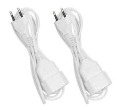 Luxorparts Forlængerledning Ujordet (EU) 2-pak - 2,5 m
