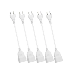 Luxorparts Forlængerledning Ujordet (EU) 5-pak - 15 cm