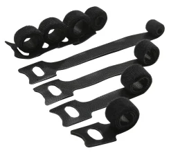 Luxorparts Kabelsamlere 8-pakning - Sort