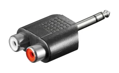 Luxorparts Lydadapter RCA til 6,3 mm
