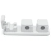 Luxorparts Magnetisk kabelklemme med baseplade - Hvid (6-pakning)
