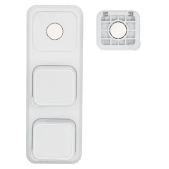 Luxorparts Magnetisk kabelklemme med baseplade - Hvid (6-pakning)