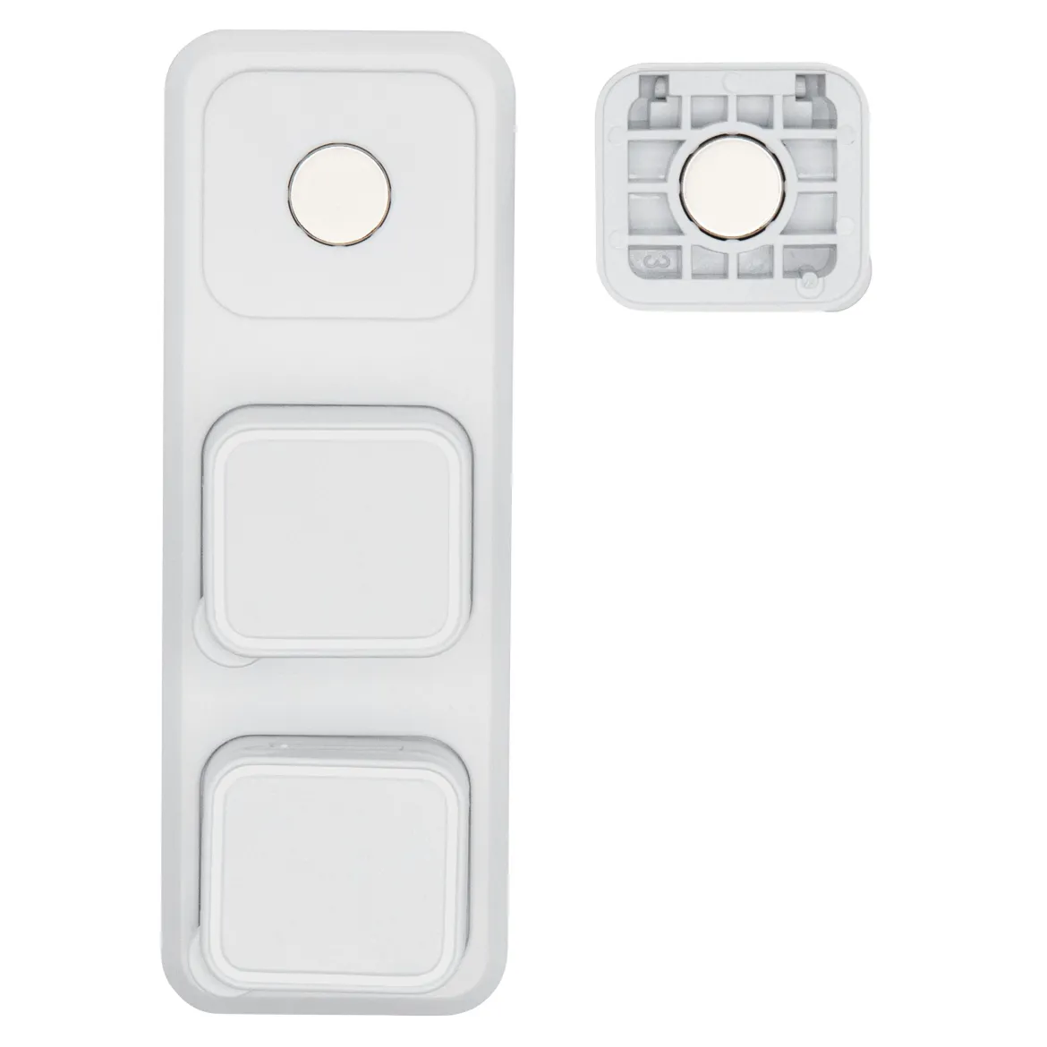 Luxorparts Magnetisk kabelklemme med baseplade - Hvid (6-pakning)