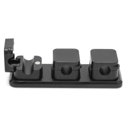 Luxorparts Magnetisk kabelklemme med basplade - Sort (6-pakning)